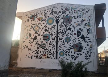 Street art, a San Gavino un murale per ricordare il poeta Faustino Onnis