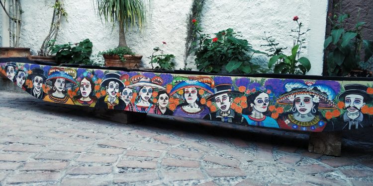 Calaveras messicani per commemorare el dia del los muertos