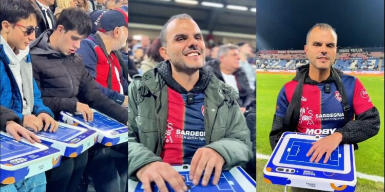 Rivoluzione tecnologica, grazie al Cagliari Calcio l’esperienza della partita diventa inclusiva con Touch2see